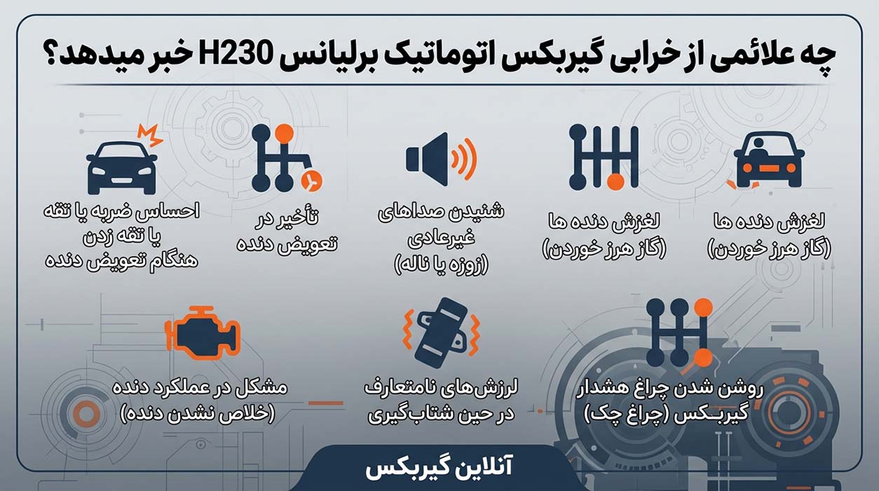 مشکلات رایج گیربکس اتوماتیک برلیانس H230