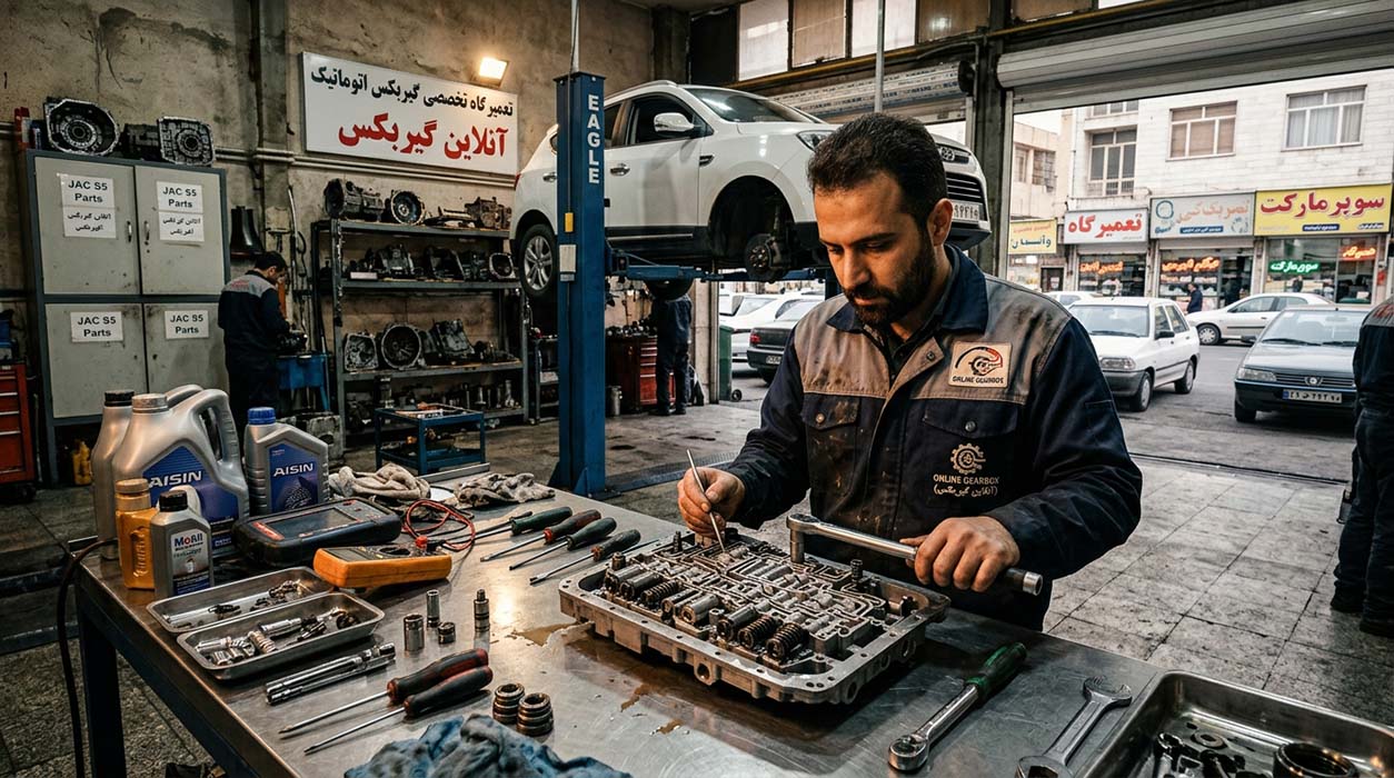 سرویس و تعمیر ساعت یا بلوک هیدرولیک گیربکس اتوماتیک جک S5